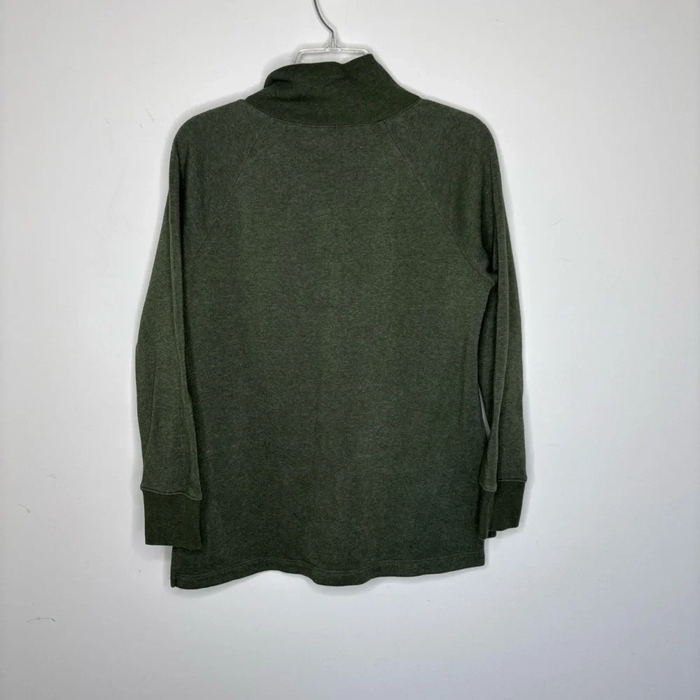 BN1 J. Crew Fleece Sweater Sage Green Oversized Pullover Cotton‎ Blend XS